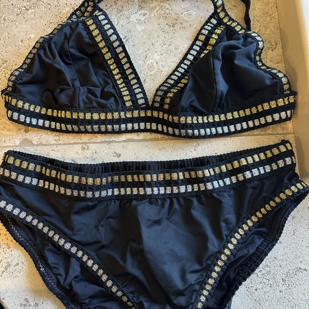 La Blanca Black and Gold Bikini